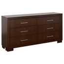 Jessica 6-piece Queen LED Bedroom Set Cappuccino - Home & Sleep Outlet