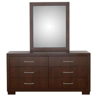Jessica 6-drawer Dresser with Mirror Cappuccino - Home & Sleep Outlet