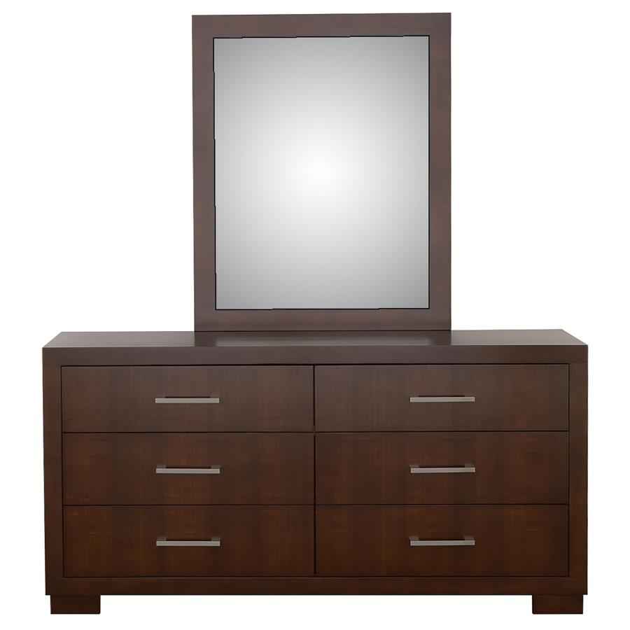 Jessica 6-drawer Dresser with Mirror Cappuccino - Home & Sleep Outlet