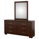 Jessica 6-drawer Dresser with Mirror Cappuccino - Home & Sleep Outlet