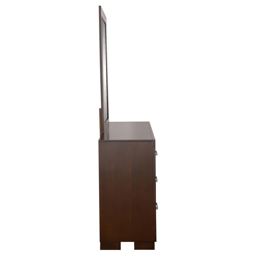 Jessica 6-drawer Dresser with Mirror Cappuccino - Home & Sleep Outlet