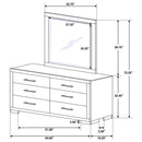 Jessica 6-drawer Dresser with Mirror Cappuccino - Home & Sleep Outlet