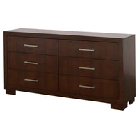 Jessica 6-drawer Dresser Cappuccino - Home & Sleep Outlet