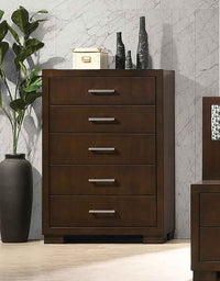 Jessica 5-drawer Bedroom Chest Cappuccino - Home & Sleep Outlet