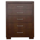 Jessica 5-drawer Bedroom Chest Cappuccino - Home & Sleep Outlet