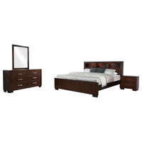 Jessica 4-piece Eastern King Bedroom Set Cappuccino - Home & Sleep Outlet