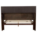 Jessica Eastern King LED Storage Bookcase Bed Cappuccino - Home & Sleep Outlet