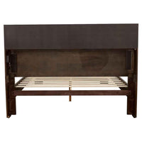 Jessica Eastern King LED Storage Bookcase Bed Cappuccino - Home & Sleep Outlet