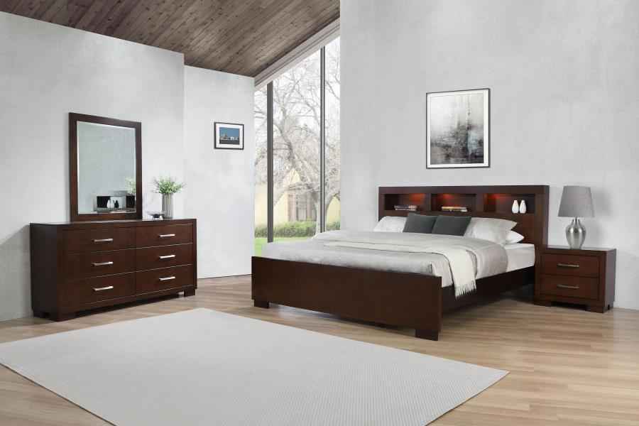 Jessica 4-piece California King Bedroom Set Cappuccino - Home & Sleep Outlet