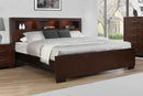 Jessica California King LED Storage Bookcase Bed Cappuccino - Home & Sleep Outlet