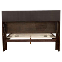 Jessica California King LED Storage Bookcase Bed Cappuccino - Home & Sleep Outlet