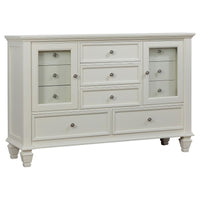 Sandy Beach 4-piece Eastern King Bedroom Set Cream White - Home & Sleep Outlet