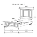 Sandy Beach 4-piece Eastern King Bedroom Set Cream White - Home & Sleep Outlet