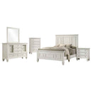 Sandy Beach 5-piece Eastern King Bedroom Set Cream White - Home & Sleep Outlet