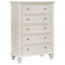 Sandy Beach 5-piece Eastern King Bedroom Set Cream White - Home & Sleep Outlet