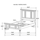 Sandy Beach 5-piece Eastern King Bedroom Set Cream White - Home & Sleep Outlet