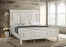 Sandy Beach 63-inch Eastern King Wood Panel Bed Cream White - Home & Sleep Outlet