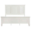 Sandy Beach 63-inch Eastern King Wood Panel Bed Cream White - Home & Sleep Outlet
