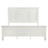 Sandy Beach 63-inch Eastern King Wood Panel Bed Cream White - Home & Sleep Outlet
