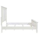 Sandy Beach 63-inch Eastern King Wood Panel Bed Cream White - Home & Sleep Outlet