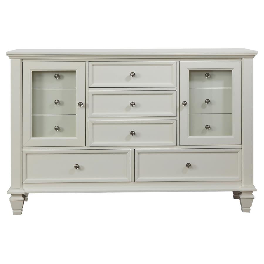 Sandy Beach 4-piece California King Bedroom Set Cream White - Home & Sleep Outlet