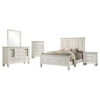 Sandy Beach 5-piece California King Bedroom Set Cream White - Home & Sleep Outlet