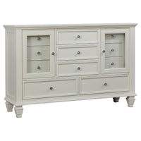 Sandy Beach 5-piece California King Bedroom Set Cream White - Home & Sleep Outlet
