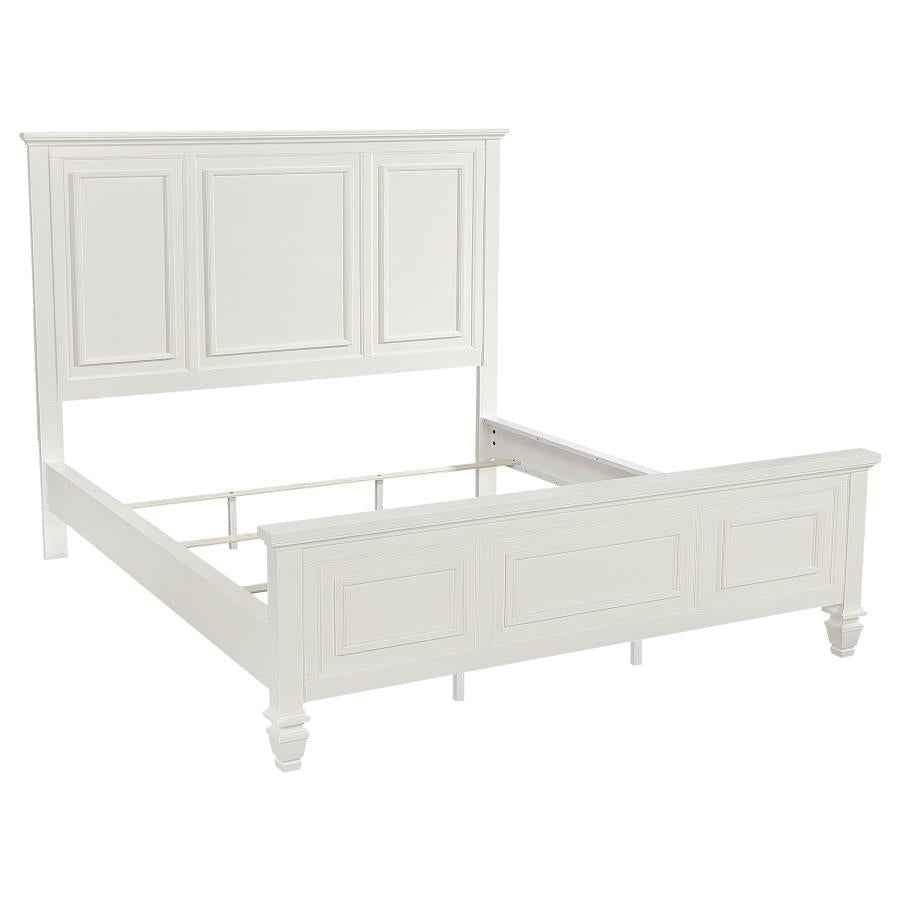 Sandy Beach 63-inch California King Panel Bed Cream White - Home & Sleep Outlet