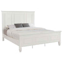 Sandy Beach 63-inch California King Panel Bed Cream White - Home & Sleep Outlet