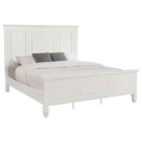 Sandy Beach 63-inch California King Panel Bed Cream White - Home & Sleep Outlet