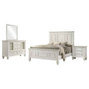 Sandy Beach 4-piece Queen Bedroom Set Cream White - Home & Sleep Outlet