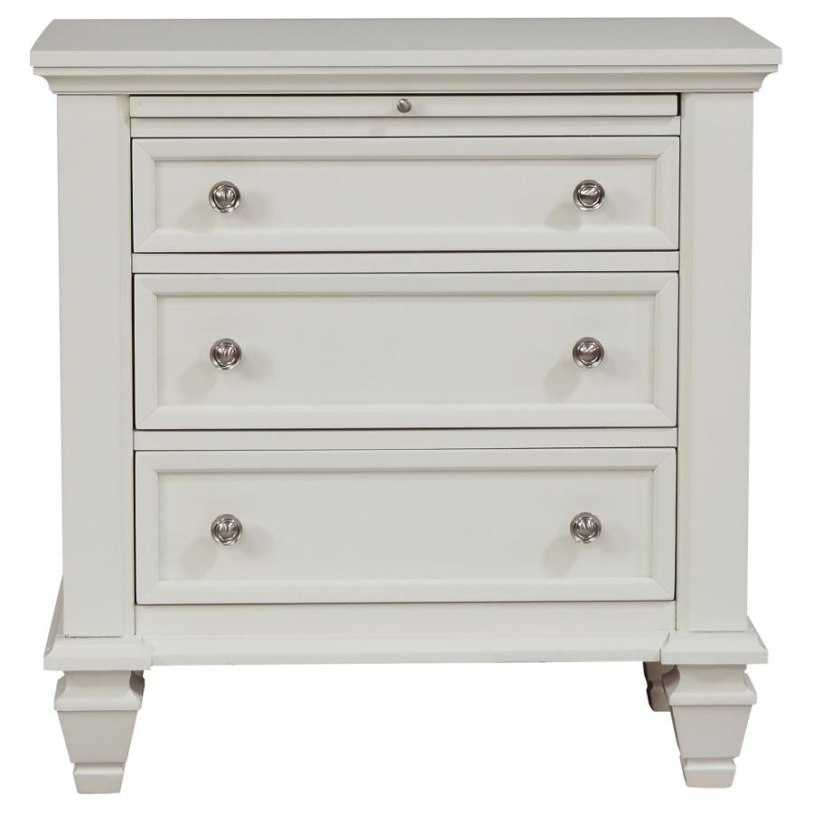 Sandy Beach 4-piece Queen Bedroom Set Cream White - Home & Sleep Outlet