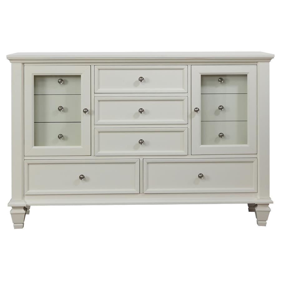 Sandy Beach 4-piece Queen Bedroom Set Cream White - Home & Sleep Outlet