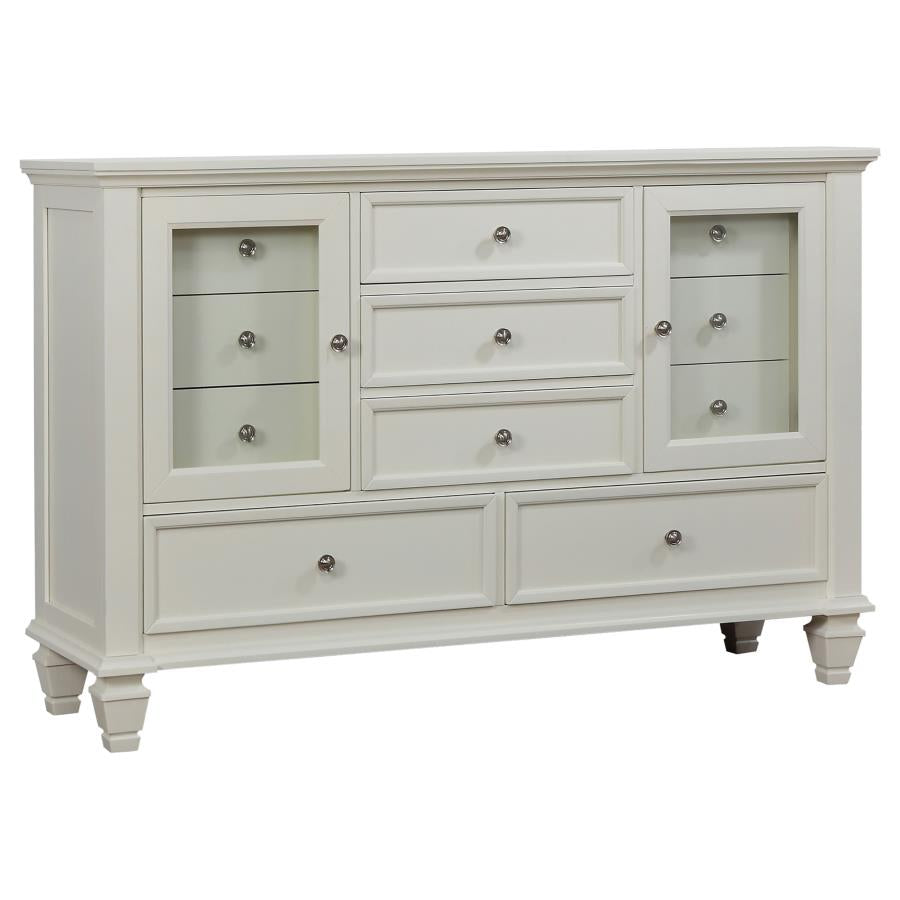 Sandy Beach 5-piece Queen Bedroom Set Cream White - Home & Sleep Outlet