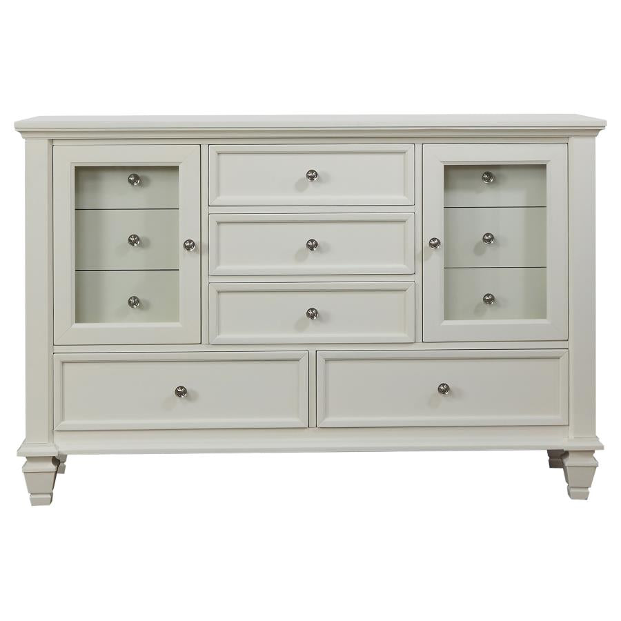 Sandy Beach 5-piece Queen Bedroom Set Cream White - Home & Sleep Outlet