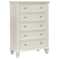 Sandy Beach 5-piece Queen Bedroom Set Cream White - Home & Sleep Outlet