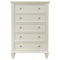 Sandy Beach 5-piece Queen Bedroom Set Cream White - Home & Sleep Outlet