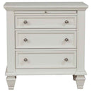 Sandy Beach 3-drawer Nightstand Cream White - Home & Sleep Outlet