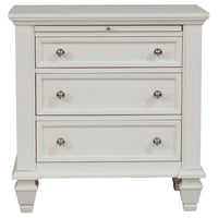 Sandy Beach 3-drawer Nightstand Cream White - Home & Sleep Outlet