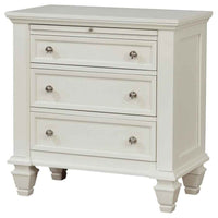 Sandy Beach 3-drawer Nightstand Cream White - Home & Sleep Outlet