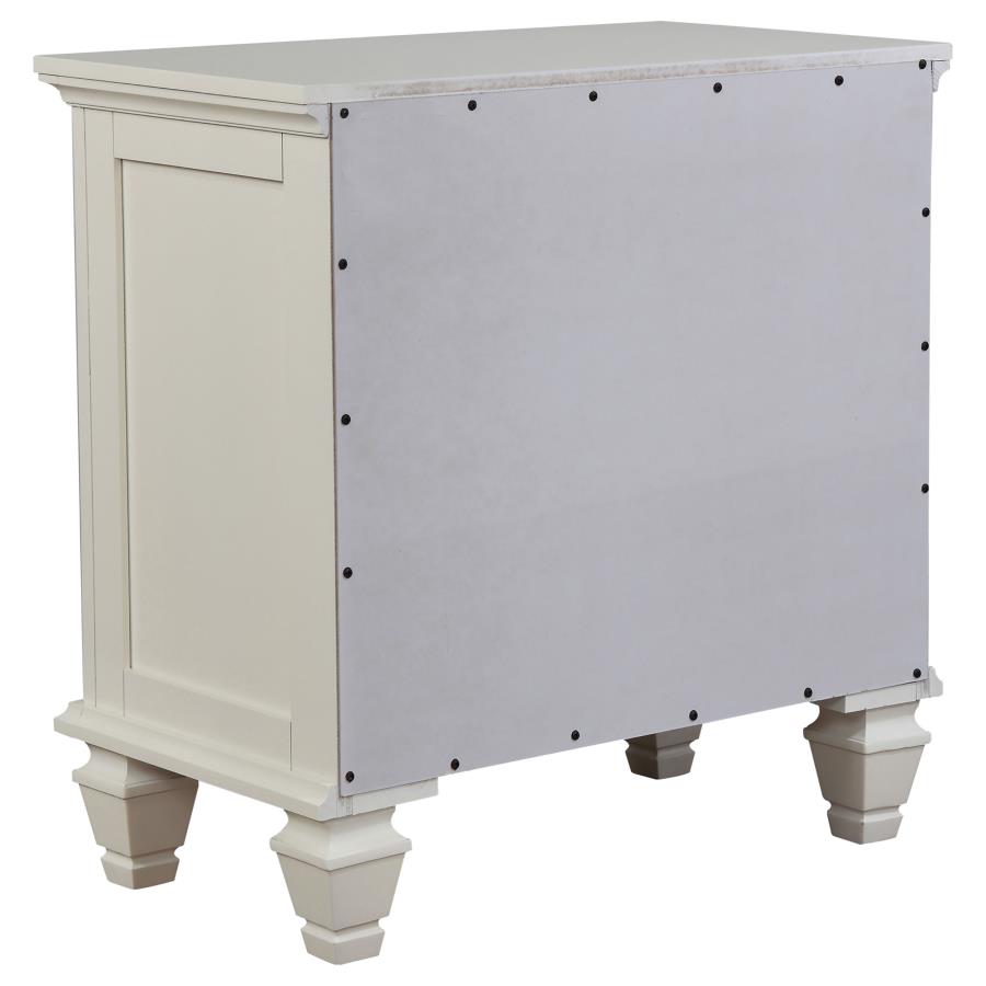 Sandy Beach 3-drawer Nightstand Cream White - Home & Sleep Outlet