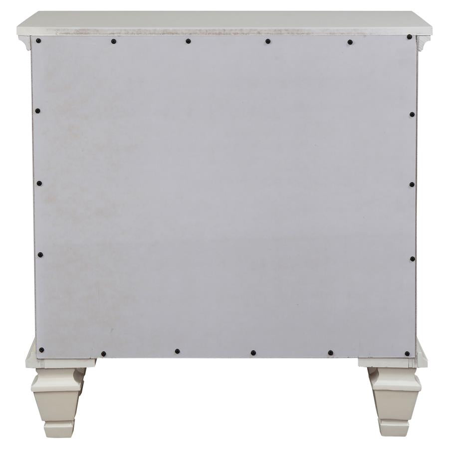 Sandy Beach 3-drawer Nightstand Cream White - Home & Sleep Outlet