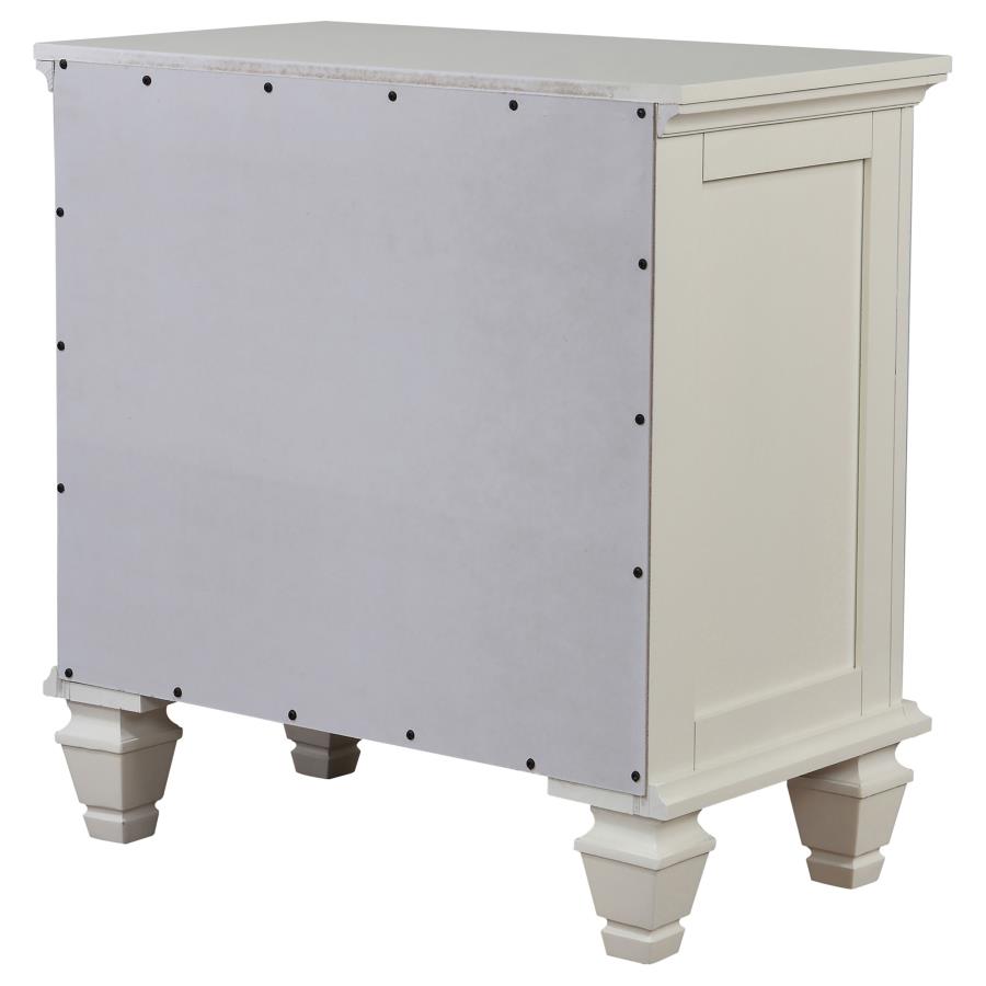 Sandy Beach 3-drawer Nightstand Cream White - Home & Sleep Outlet