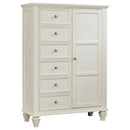 Sandy Beach 8-drawer Door Chest Cream White