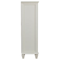 Sandy Beach 8-drawer Door Chest Cream White