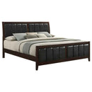 Carlton Wood Eastern King Panel Bed Cappuccino