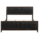 Carlton Wood Eastern King Panel Bed Cappuccino