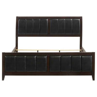 Carlton Wood Eastern King Panel Bed Cappuccino