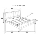 Carlton Wood Eastern King Panel Bed Cappuccino
