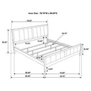 Carlton Wood California King Panel Bed Cappuccino